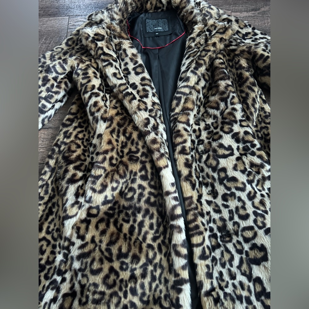 Steve Madden Animal Print Teddy Jacket - Picture 6 of 8